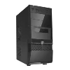 atx pc custom horizontal front panel lcd with power supply transparent glass led dustproof Computer Case