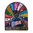 Embroidered Service Custom 3D nasa woven embroidery patches handmade sequin chenille embroidery badges for clothing