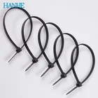 China Factory PA 66 Cable Zip Ties Standard New Material Self-locking Nylon Cable Ties Black