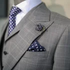 Hand Made Half Canvas Bespoke Tailor Custom Suits Peaked Lapel Business Suit Set For Man 2 Piece CMT