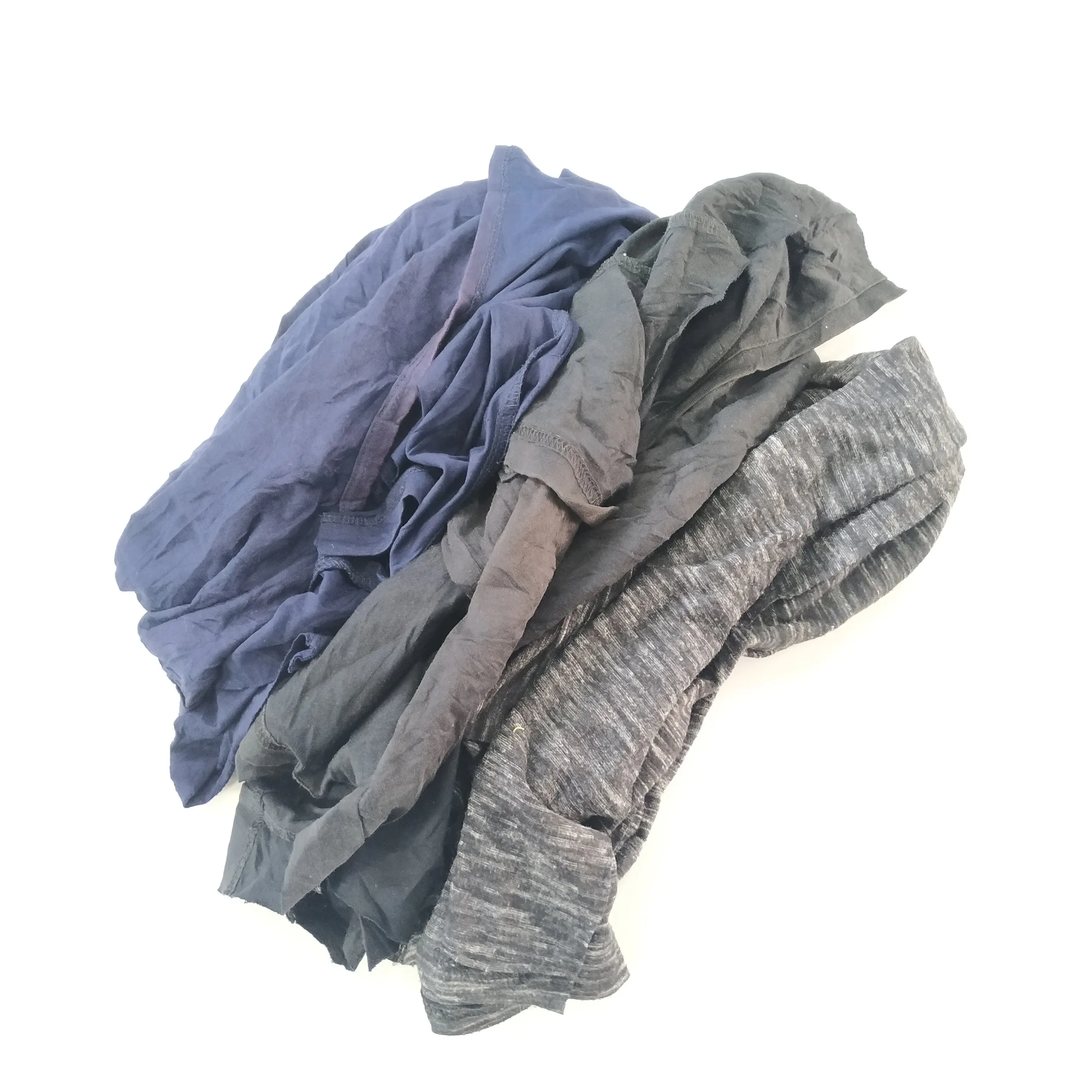 Endüstriyel temizlik silme pamuk atık fiyatları kullanılan giysiler % 100 pamuk t shirt paçavra