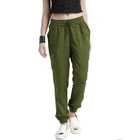Wholesale summer hot olive green ladies casual trousers fitness suitable for sports fitness women