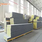 rock wool polyurethane sandwich panel board for prefabricated house