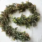 Plastic Artificial Eucalyptus Garland For Wedding Garland Leaves
