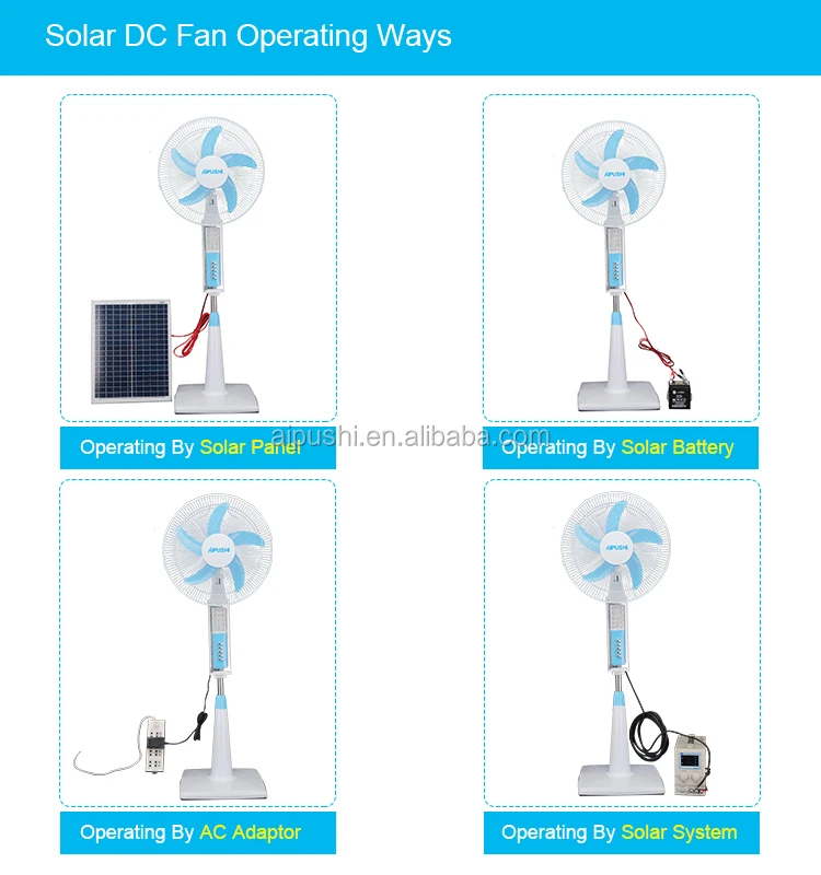 Stand Fan, 12V, Solar, USB - detail 30