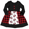 Dropshipping Long Sleeve Knit Cotton Clothes Girl Dress Christmas Tree Patterns Baby Girl Party Dress
