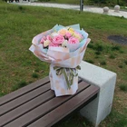 20sheets/bags 58*58cm leaf pattern print double sided flower bouquet wrapping paper