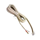 High-Speed Internet white colour RJ11 6p6c telephone cord 6 wires