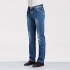 2018 hot sale 20mm jeans button 100% cotton blue jeans for men