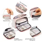 Pouch School Large Pencil Case Big Capacity 3 Compartments Canvas Pencil Pouch For Teen Boys Girls School Students