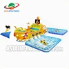 Land Inflatable water park beach slide with pool for kids