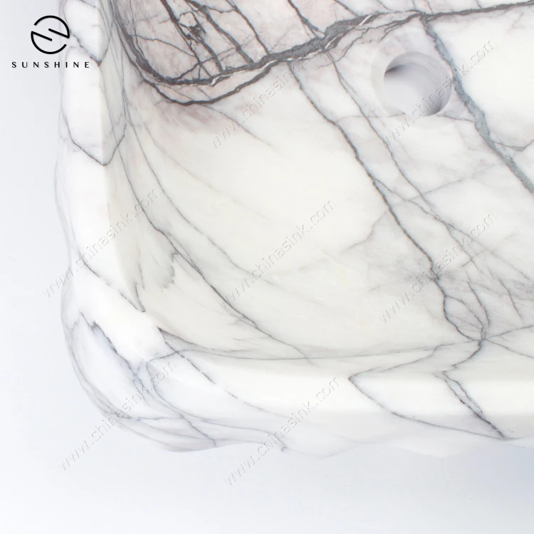 Custom Size Milac Lilac Marble Stone Counter Top Bathroom Wash Basin Lavabo