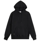 Blank Plain Hoodies Black Hoodie Wholesale Blank Plain Custom Hoodies Mens Hoody Black Hoodie