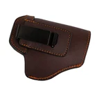 Gun Holster Wholesale Quality Tactical Genuine Pistol Magazine Leather Hand Gun Holster For Glock-17 Glock-19 Glock-43