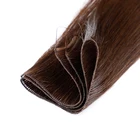 LeShine Hair natural soft 100% human virgin handtied hair full cuticle double drawn remy hand tied weft hair factory
