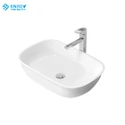 Factory Directly Solid surface white Above counter wash basin sink for Bathroom Hotel Wholesales