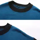 Autumn Winter Custom Logo Jacquard Cotton Wool Knitwear Knitted Mens Pullover Sweater
