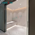 Door Sliding Glass Door Modern Interior Hidden Cavity Bathroom Double Pocket Glass Sliding Door