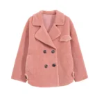 New Pretty Double Button Ladies Casual Coat Solid Loose Size Trench Phony Pocket Design