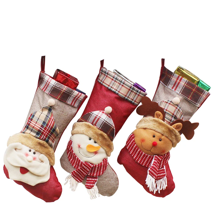 stocking sack xmas gift candy bag noel christmas decorations for
