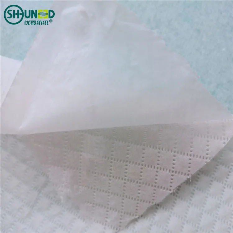 New Product Anti-Bacteira Embossed PP Spunbond Laminating Pet Film White Non Woven Fabric Rolls for Medial Bed Sheet