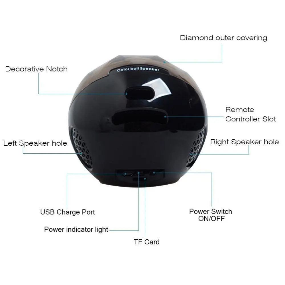 Diamond Brilliant App Remote led light KTV remote control speaker - ANKUX.COM