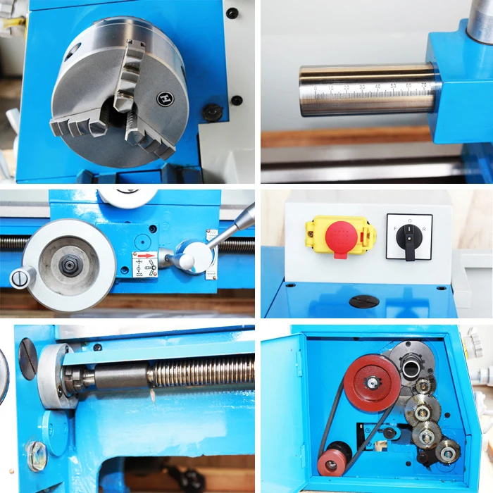 Mini Manual lathe micro metal lathe machine for household use with CE