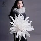 Graphic Customization Wedding Flowers AW121 Large White Artificial Paper Flower For Wedding Decoration Windows Display