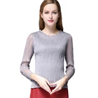 Latest Design Elegant Women Blouse Polyester Tops Long Sleeve Top Pleated Tops for Ladies