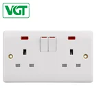 Double 13A Combination Switch and Socket Wall Outlet BS standard