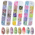 Nail 2020 New Flakes Sparkly Powser 3D Hexagon Colorful Nail Mermaid Glitter Sequins For Nail