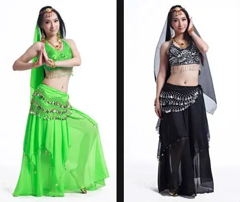 Hot Sale Belly Dance Outfit With Sequins Beaded Bra And Belt Buy