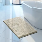 Solid Chenille Water absorption Shaggy Rug Latex back Non-slip Toilet Floor bath Mats