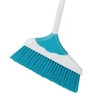 Household double color plastic stick cleaning broom plastic besom