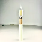 6 Pack 4" Tall Plastic Candle Socket Cover Sleeves Chandelier Socket Covers Candelabra Base-White/Cream For Lamp Holder