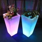 Pot High Tech Garden Outdoor Illuminated Glowing Light Plastic Led Flower Pot