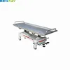 BR-TS12 Hospital 3 Functions Stainless steel top platform America Hydraulic control panel luxurious hydraulic Stretcher trolley