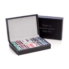 High quality modern poker chip with leather case casino chips box professional poker chips set