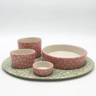 Nordic style ceramic snack serving dish set