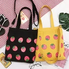 Custom Printed Cute Canvas Cotton Carry Bag Recyle Cotton Casual Canvas Grocery Bag