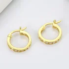Trendy 925 silver earrings 18k gold hoop earring jewelry