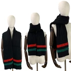 Wholesale winter knitted soft material scarf customized warm neck scarf for men and women