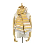 Environmental protection stripe customized shawl thick scarves blanket fashion scarf