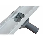aootan long sliver flange surfce and tile insert linear floor drain for bathroom linear shower channel plastic