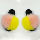Fur Women 2020 Ladies Custom Design Cross Style Fur Slippers Women Plush Furry Fur Sandals