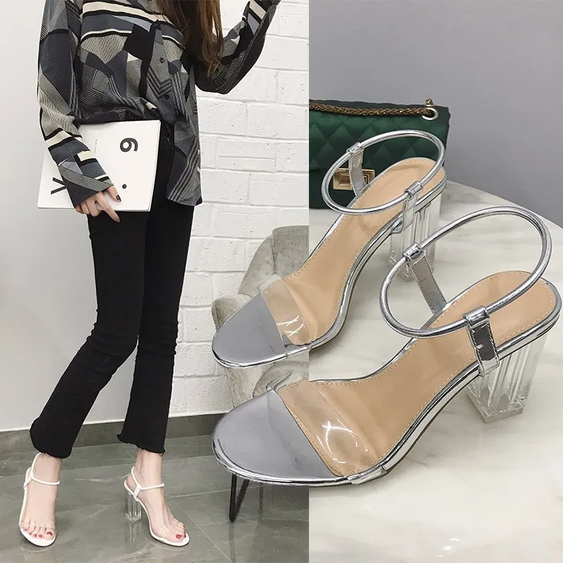 sandalias transparentes verao 2019