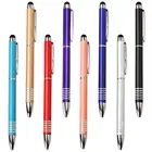 2 in 1 promotional metal stylus pen with advertising printed customized logo on ball pen