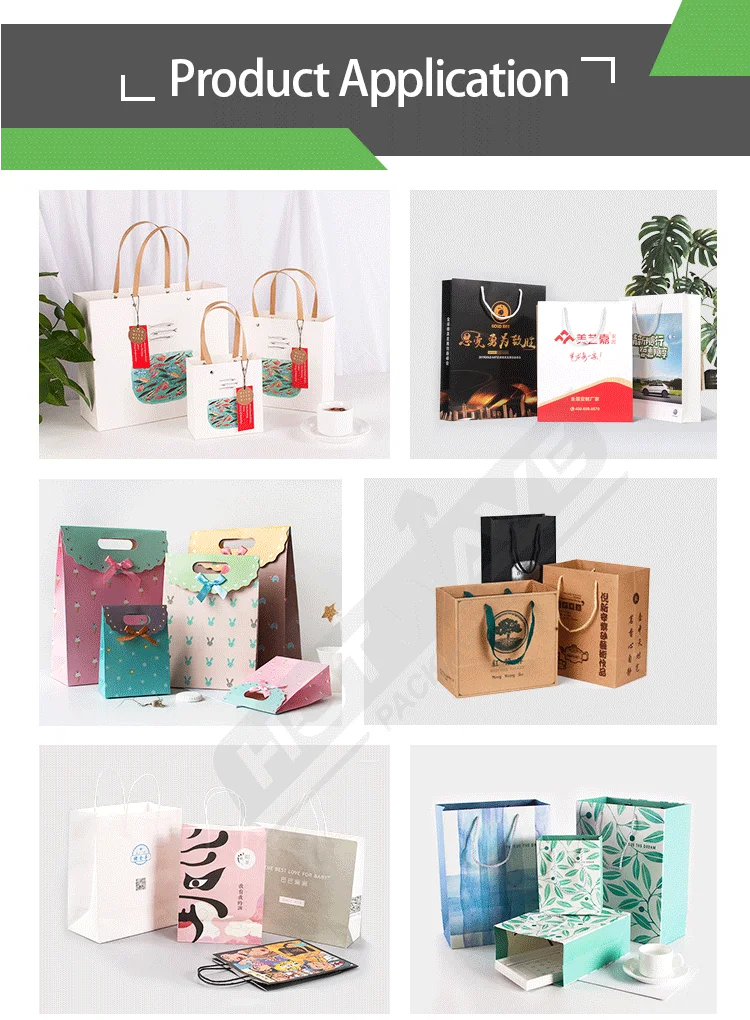 luxury custom logo printing shopping paper bag gift packaging