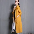The new 2020 double-sided wool and cashmere mixed knit coat can be worn in European and American long style women's coat