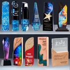 Trophy Trophytrophy Custom 3d Laser Engraved Crystal Trophy For Staff Award Ceremony